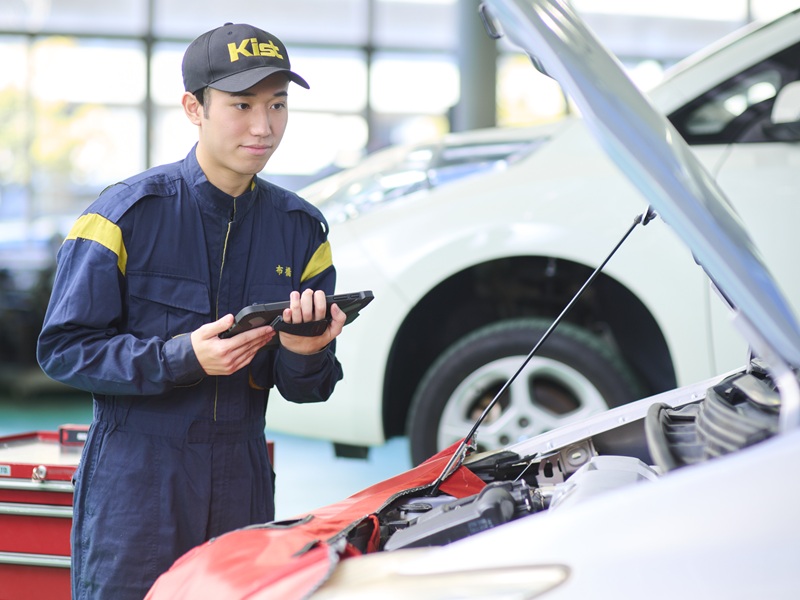 自動車工学科の体験の様子